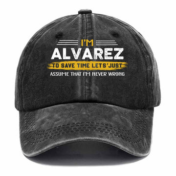 Alvarez Never Wrong Washed Baseball Cap