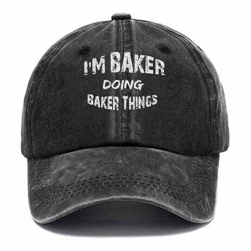 Baker Doing Baker Things Washed Baseball Cap