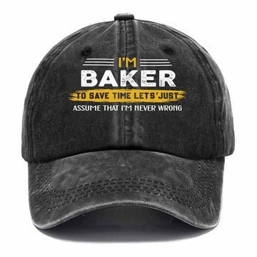 Baker Never Wrong Washed Baseball Cap