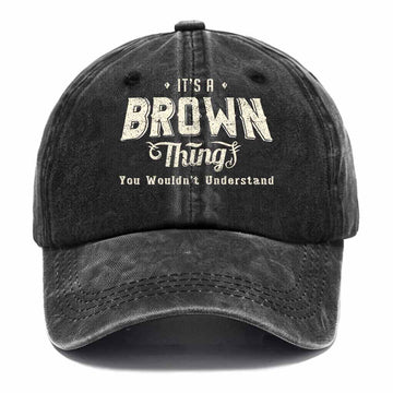 Brown Thing Washed Baseball Cap