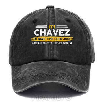 Chavez Never Wrong Washed Baseball Cap
