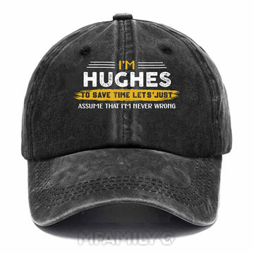 Hughes Never Wrong Washed Baseball Cap