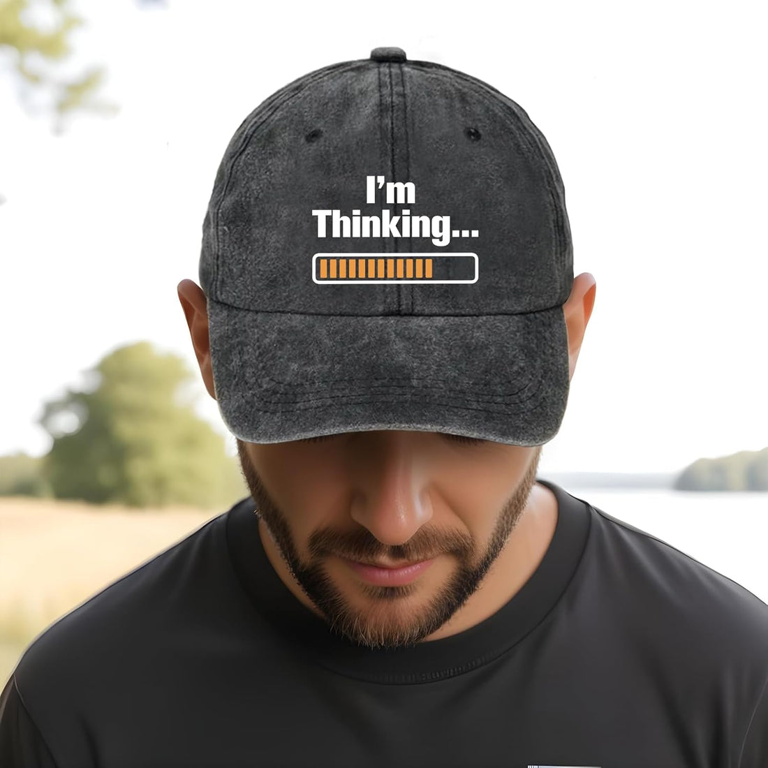 I m Thinking Vintage Washed Baseball Cap