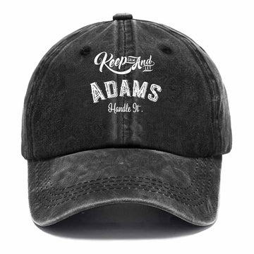 Keep Clam And Let Adams Handle It Washed Baseball Cap