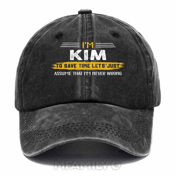 Kim Never Wrong Washed Baseball Cap