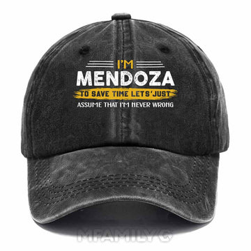Mendoza Never Wrong Washed Baseball Cap