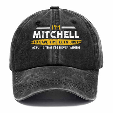 Mitchell Never Wrong Washed Baseball Cap