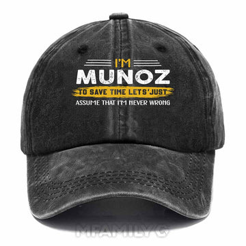 Munoz Never Wrong Washed Baseball Cap