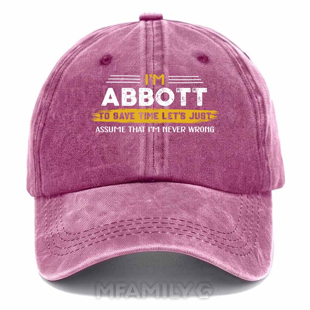 Abbott Never Wrong Washed Baseball Cap