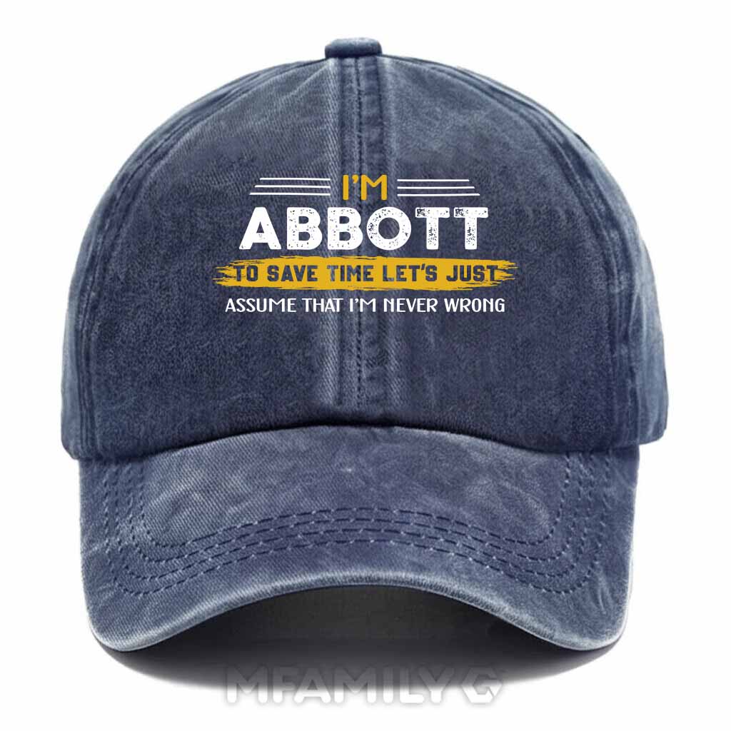 Abbott Never Wrong Washed Baseball Cap