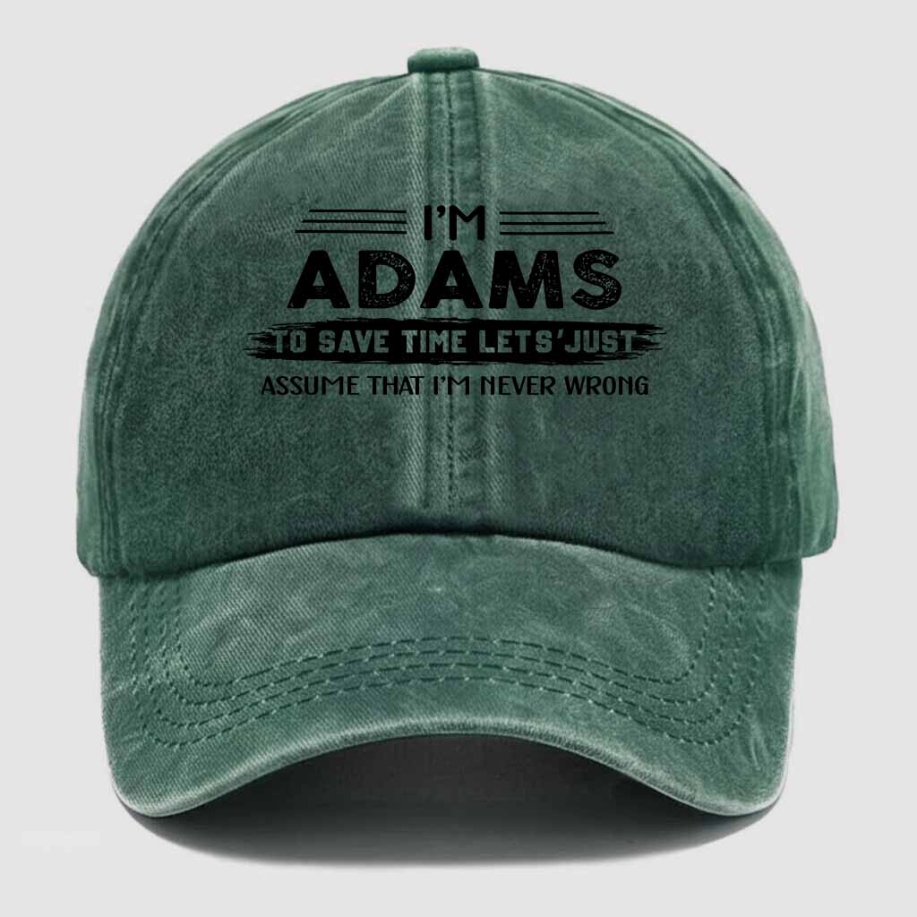 Adams Never Wrong Washed Baseball Cap