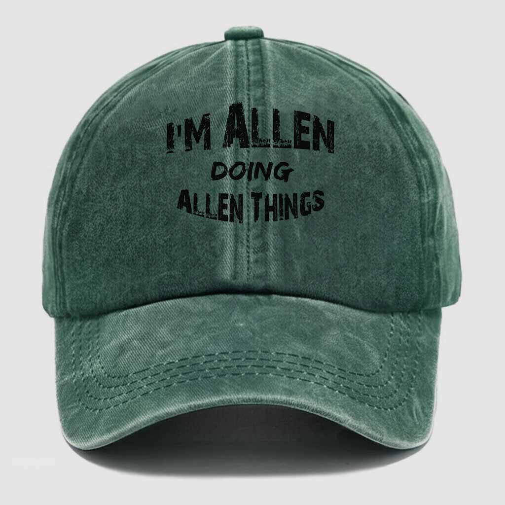 Allen Doing Allen Things Washed Baseball Cap