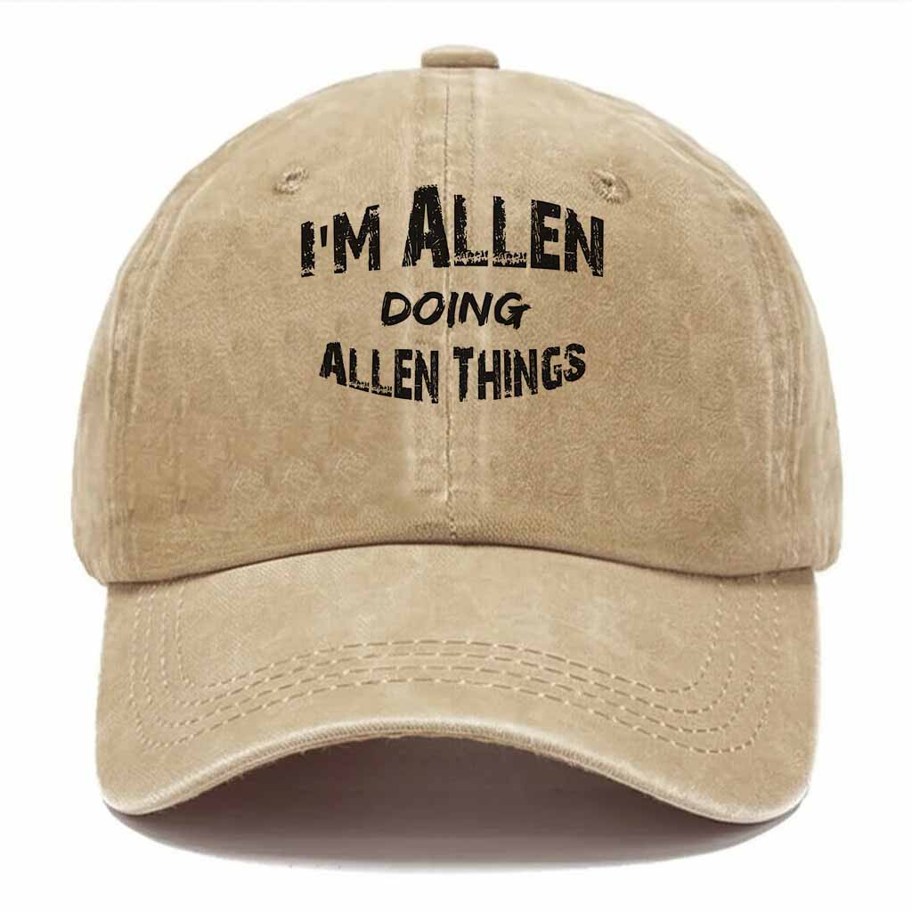 Allen Doing Allen Things Washed Baseball Cap