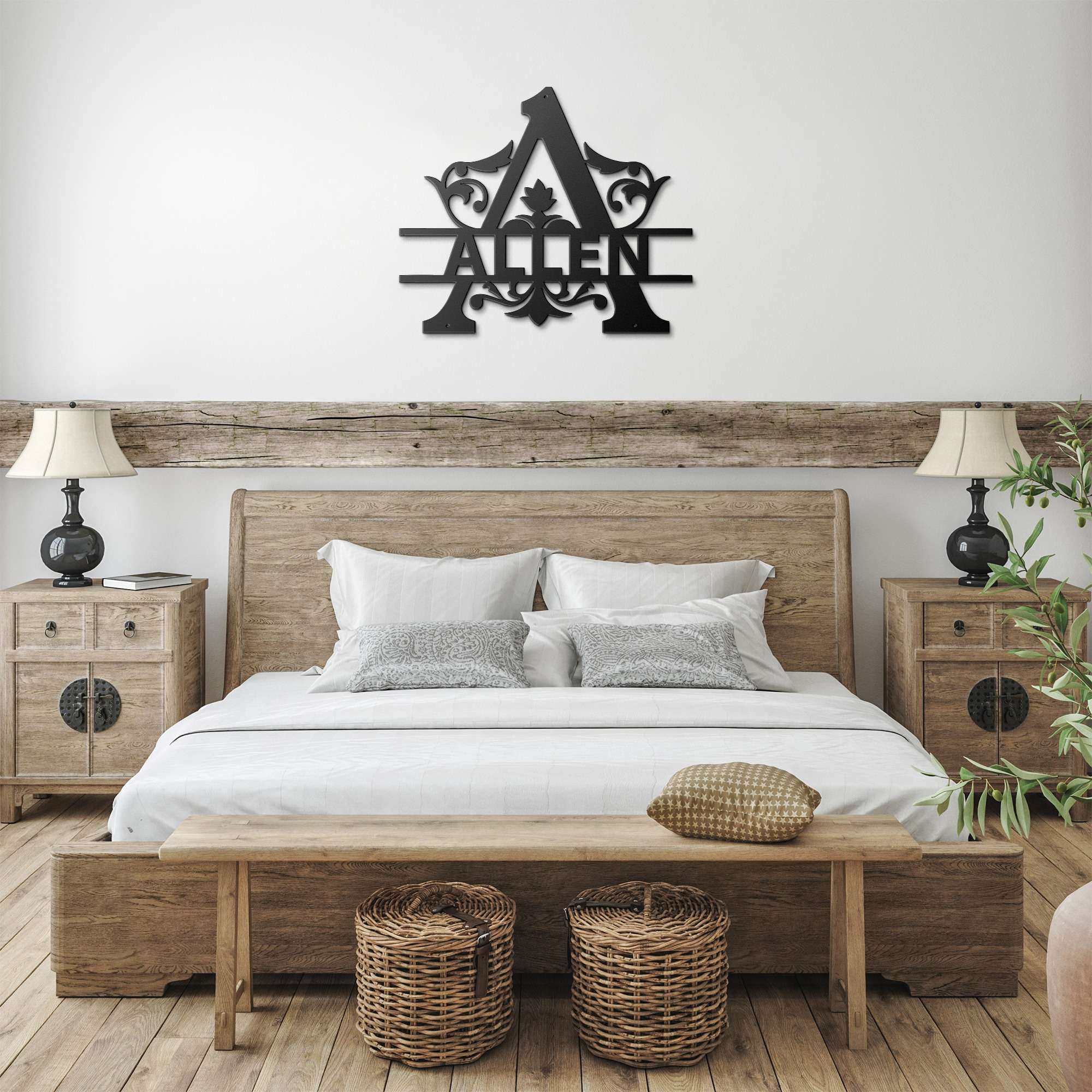 Allen Family Monogram Metal Sign