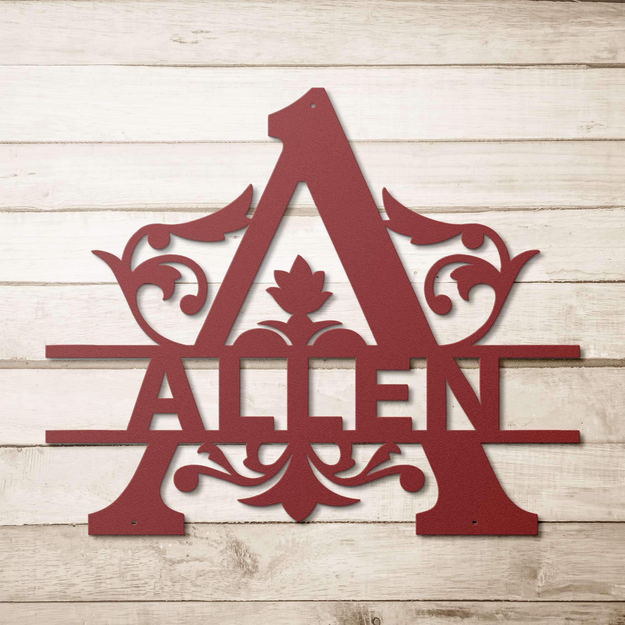 Allen Family Monogram Metal Sign