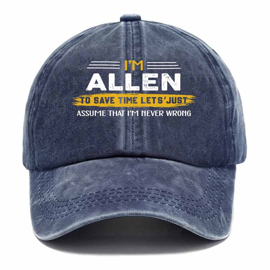Allen Never Wrong Washed Baseball Cap