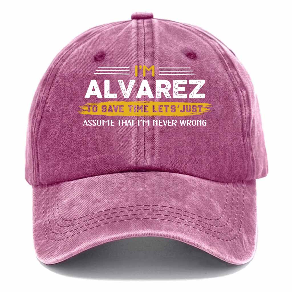 Alvarez Never Wrong Washed Baseball Cap