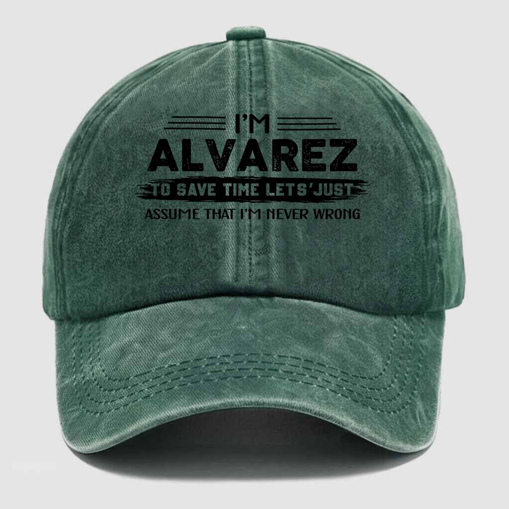 Alvarez Never Wrong Washed Baseball Cap