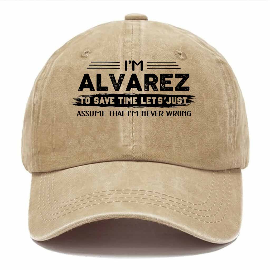 Alvarez Never Wrong Washed Baseball Cap