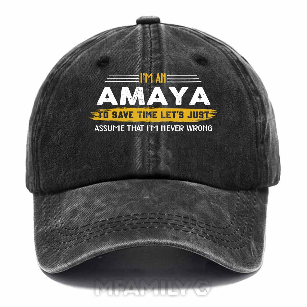 Amaya Never Wrong Washed Baseball Cap