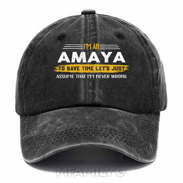 Amaya Never Wrong Washed Baseball Cap