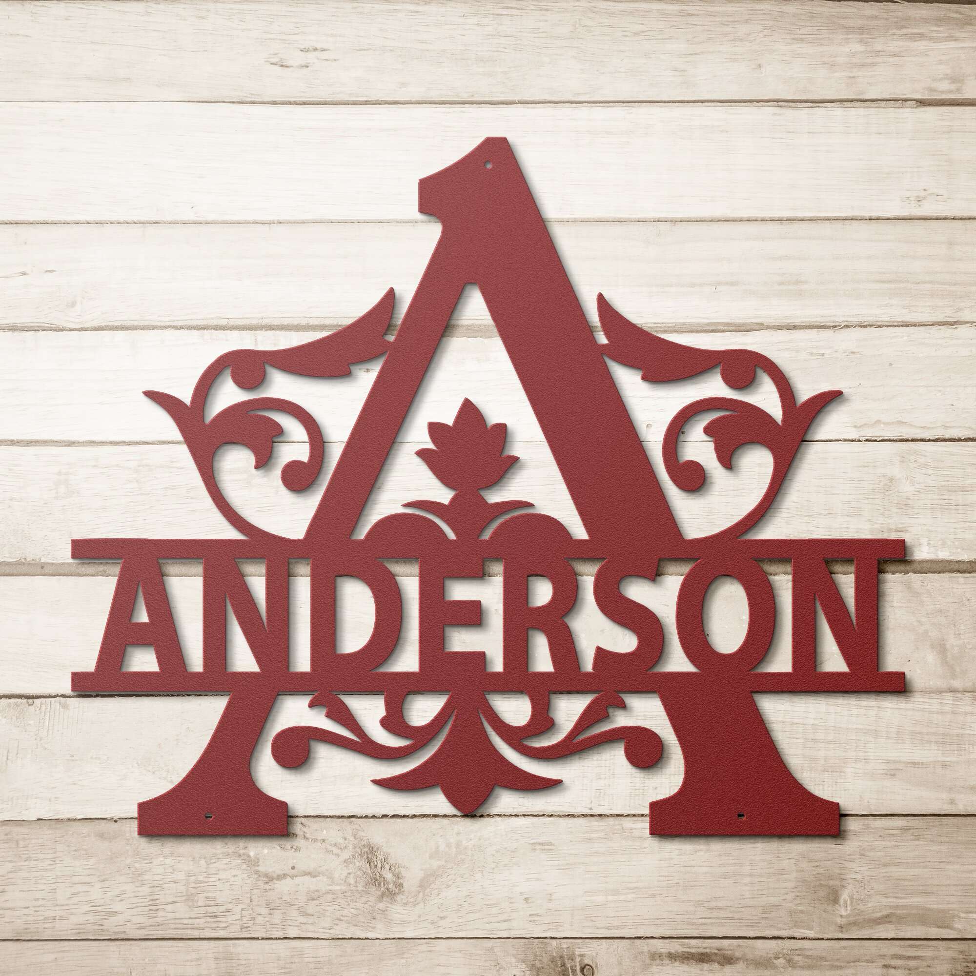 Anderson Family Monogram Metal Sign