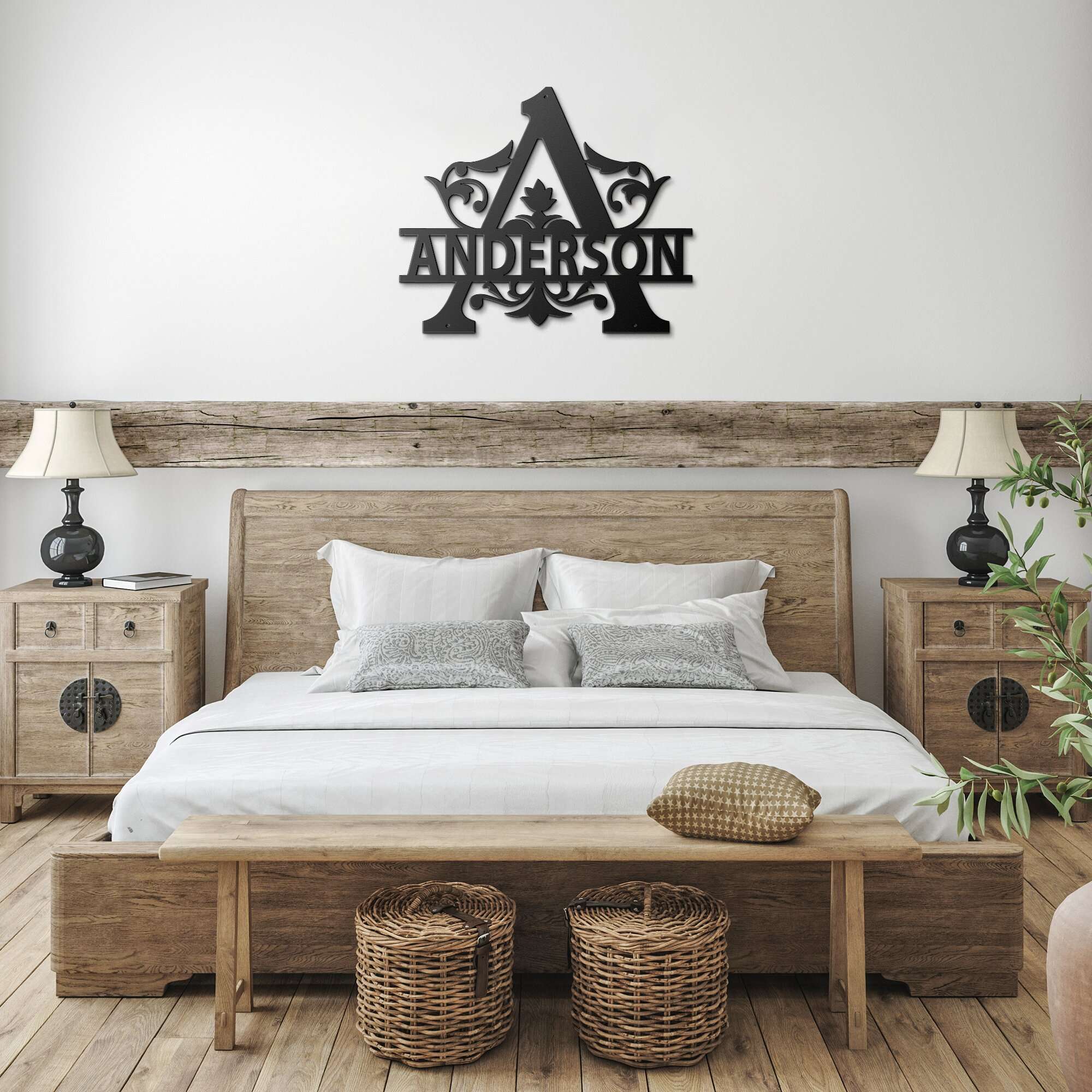 Anderson Family Monogram Metal Sign