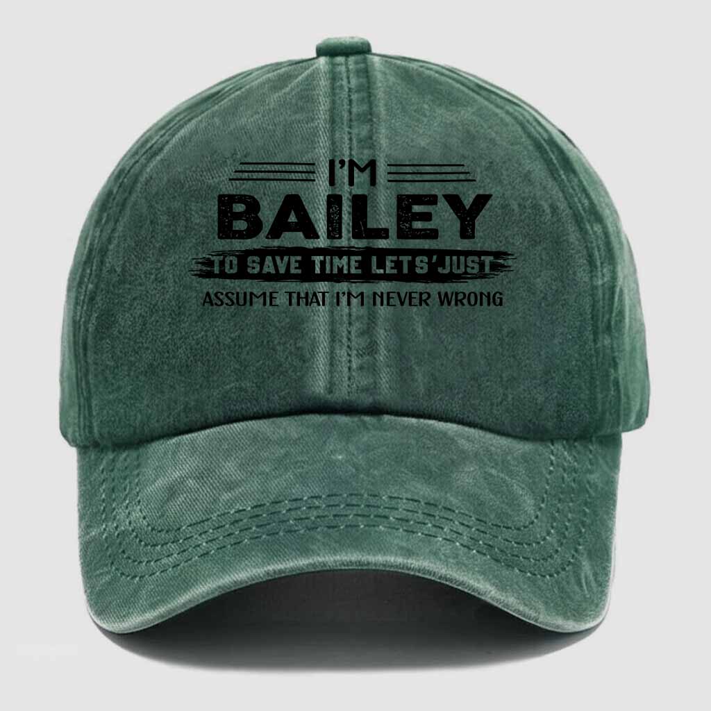 Bailey Never Wrong Washed Baseball Cap