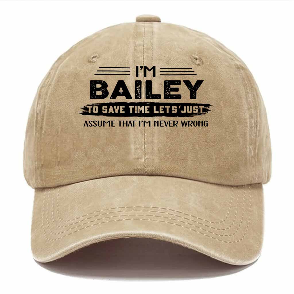 Bailey Never Wrong Washed Baseball Cap