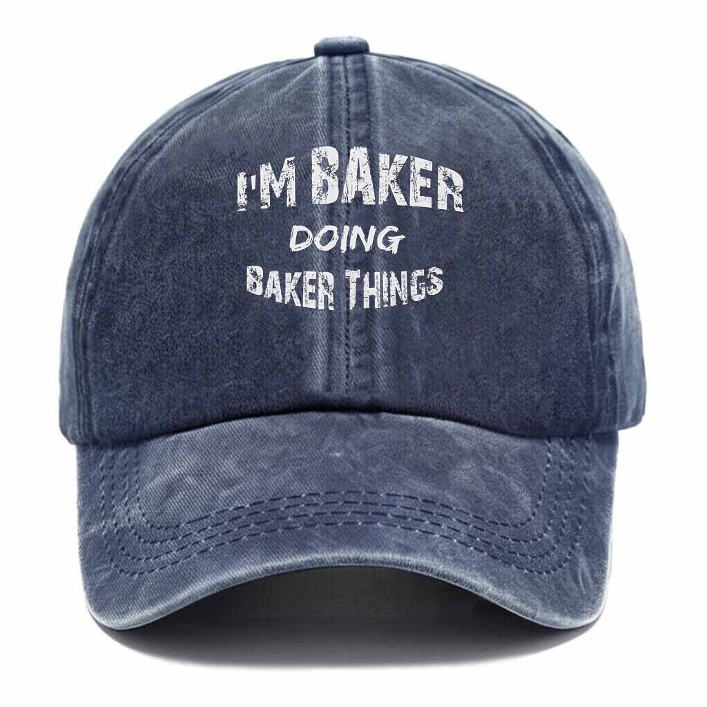 Baker Doing Baker Things Washed Baseball Cap