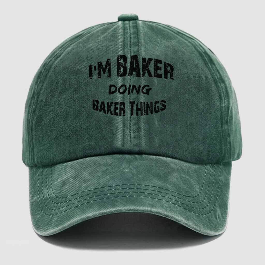 Baker Doing Baker Things Washed Baseball Cap