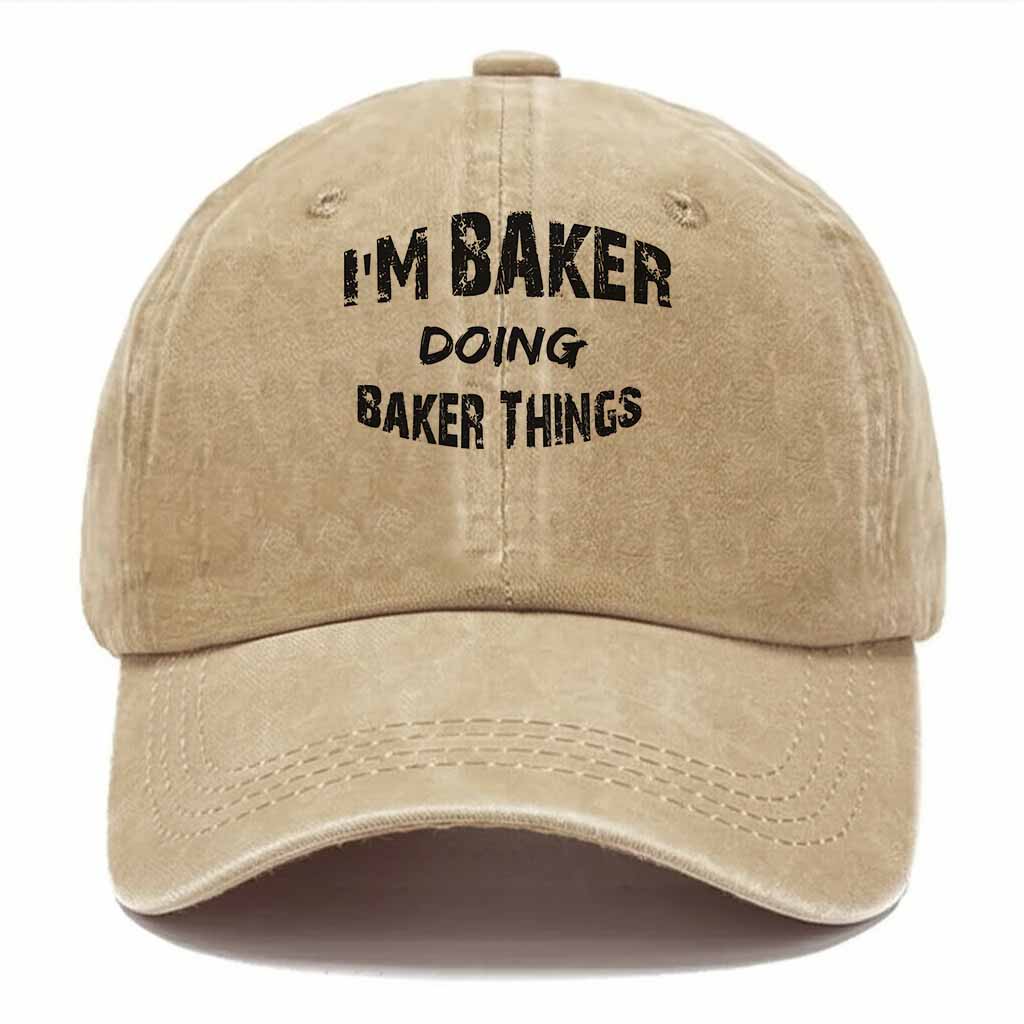 Baker Doing Baker Things Washed Baseball Cap
