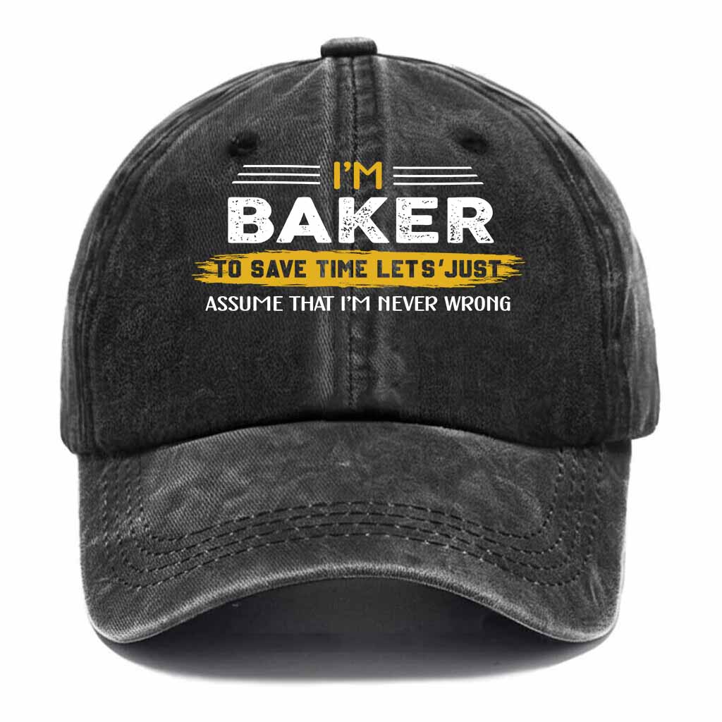 Baker Never Wrong Washed Baseball Cap