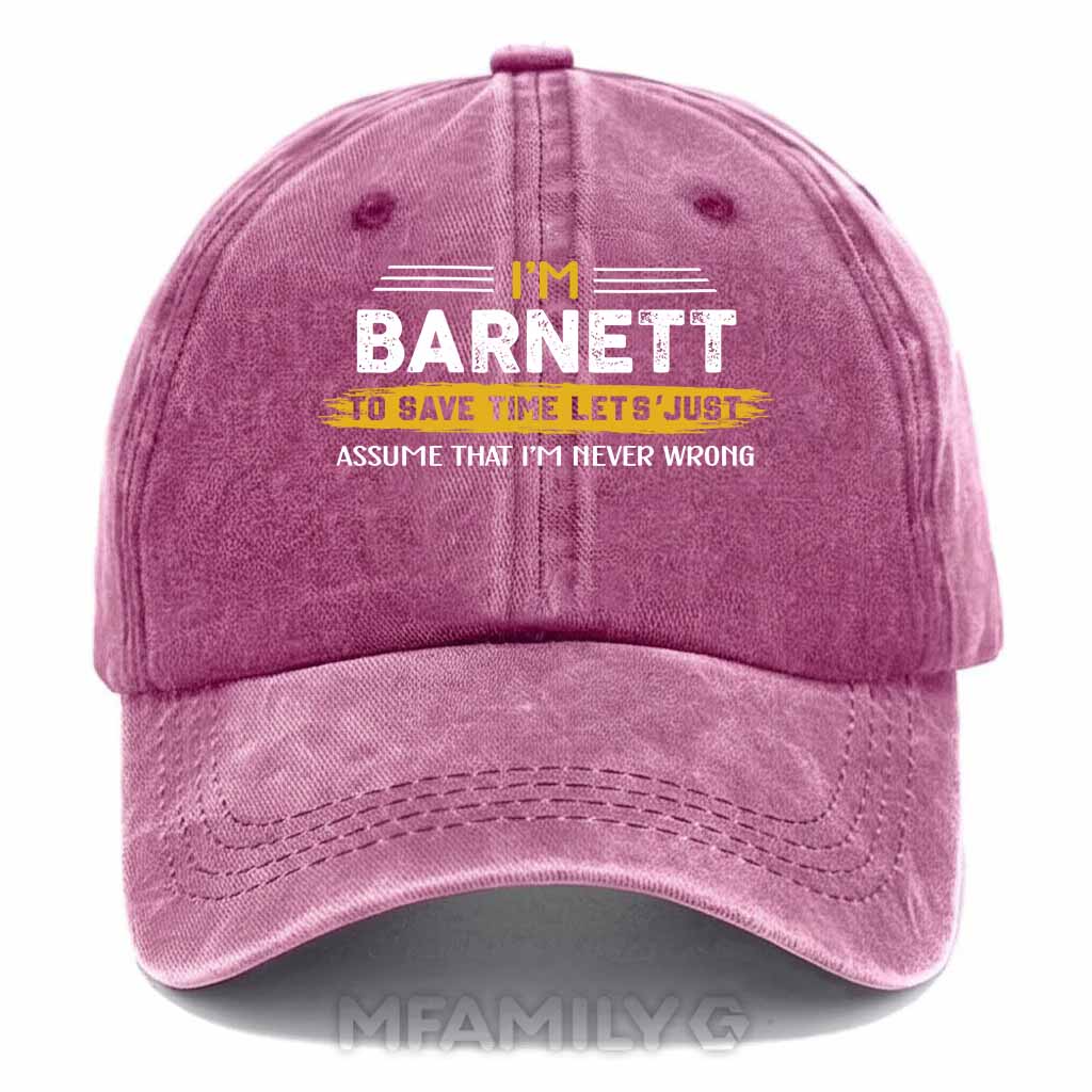 Barnett Never Wrong Washed Baseball Cap