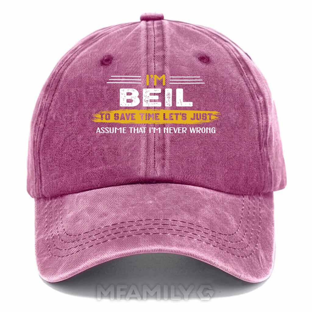 Beil Never Wrong Washed Baseball Cap