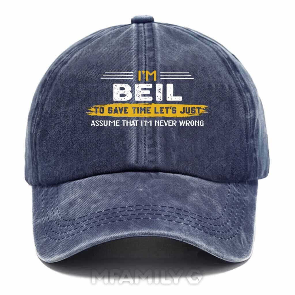 Beil Never Wrong Washed Baseball Cap