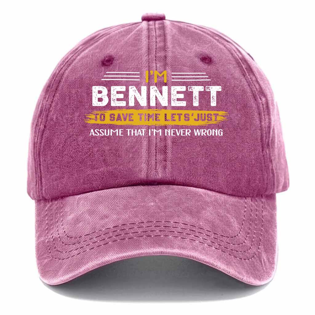 Bennett Never Wrong Washed Baseball Cap