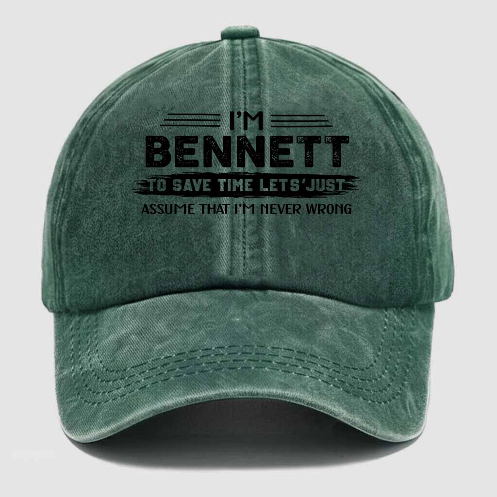 Bennett Never Wrong Washed Baseball Cap