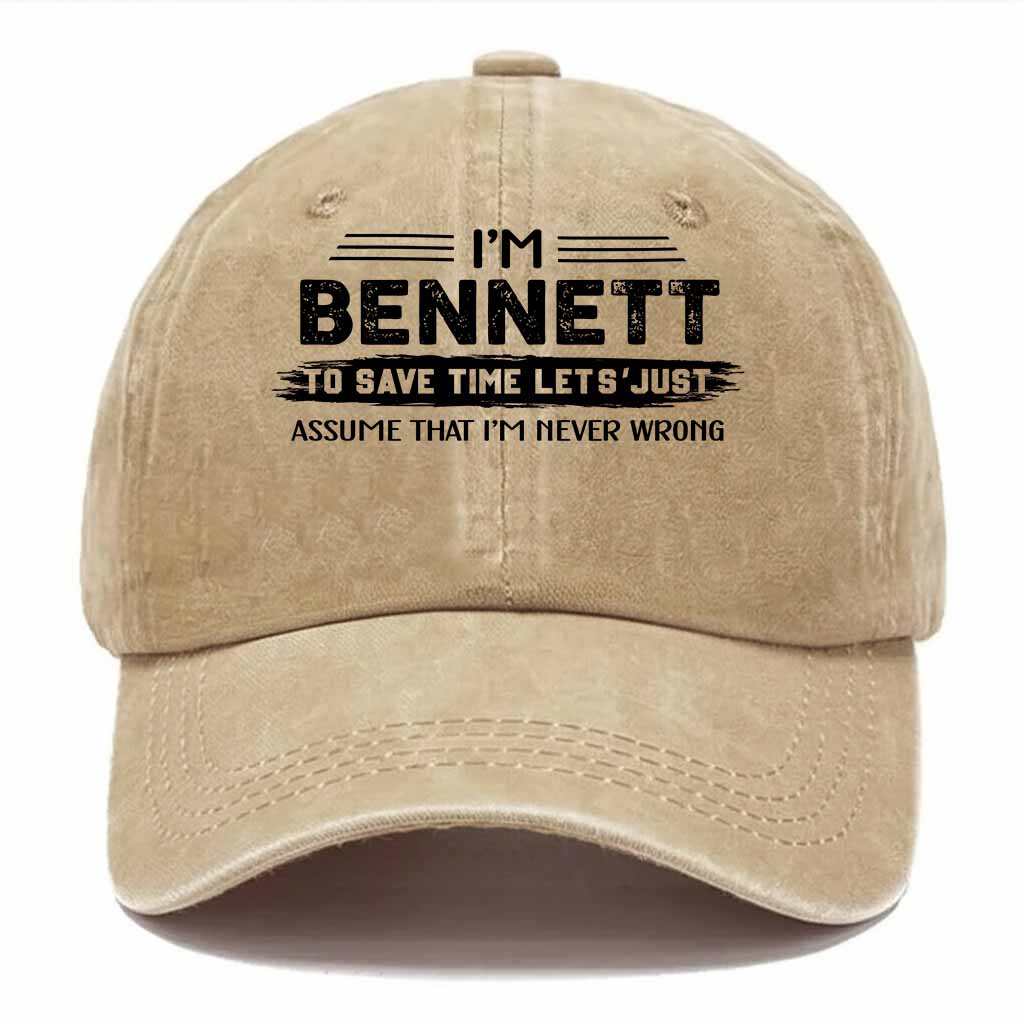 Bennett Never Wrong Washed Baseball Cap