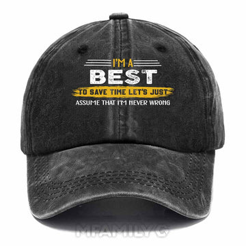 Best Never Wrong Washed Baseball Cap