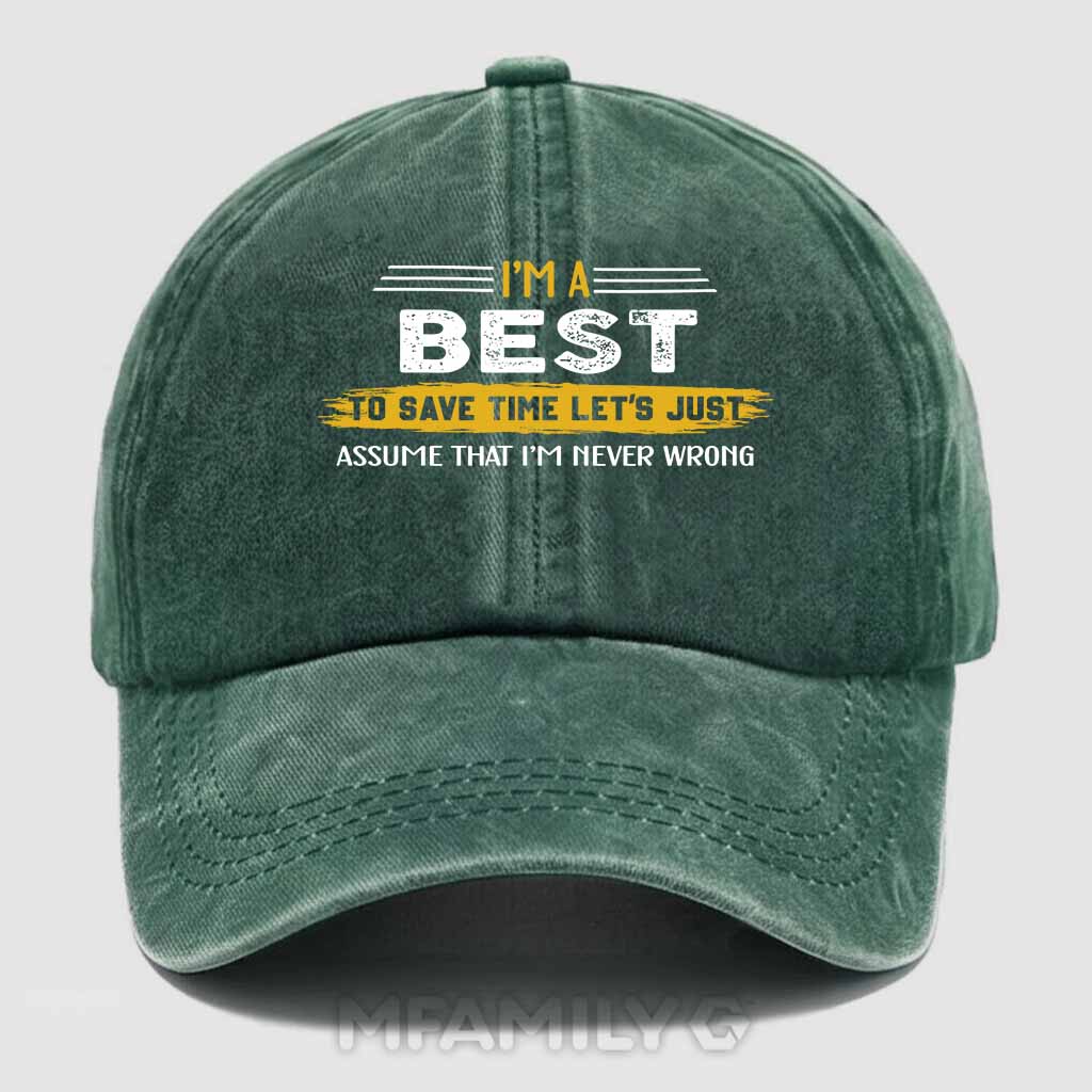 Best Never Wrong Washed Baseball Cap