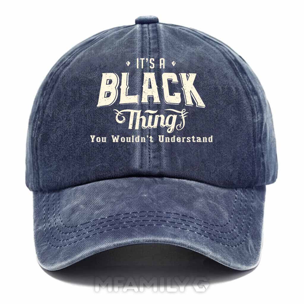 Black Thing Washed Baseball Cap
