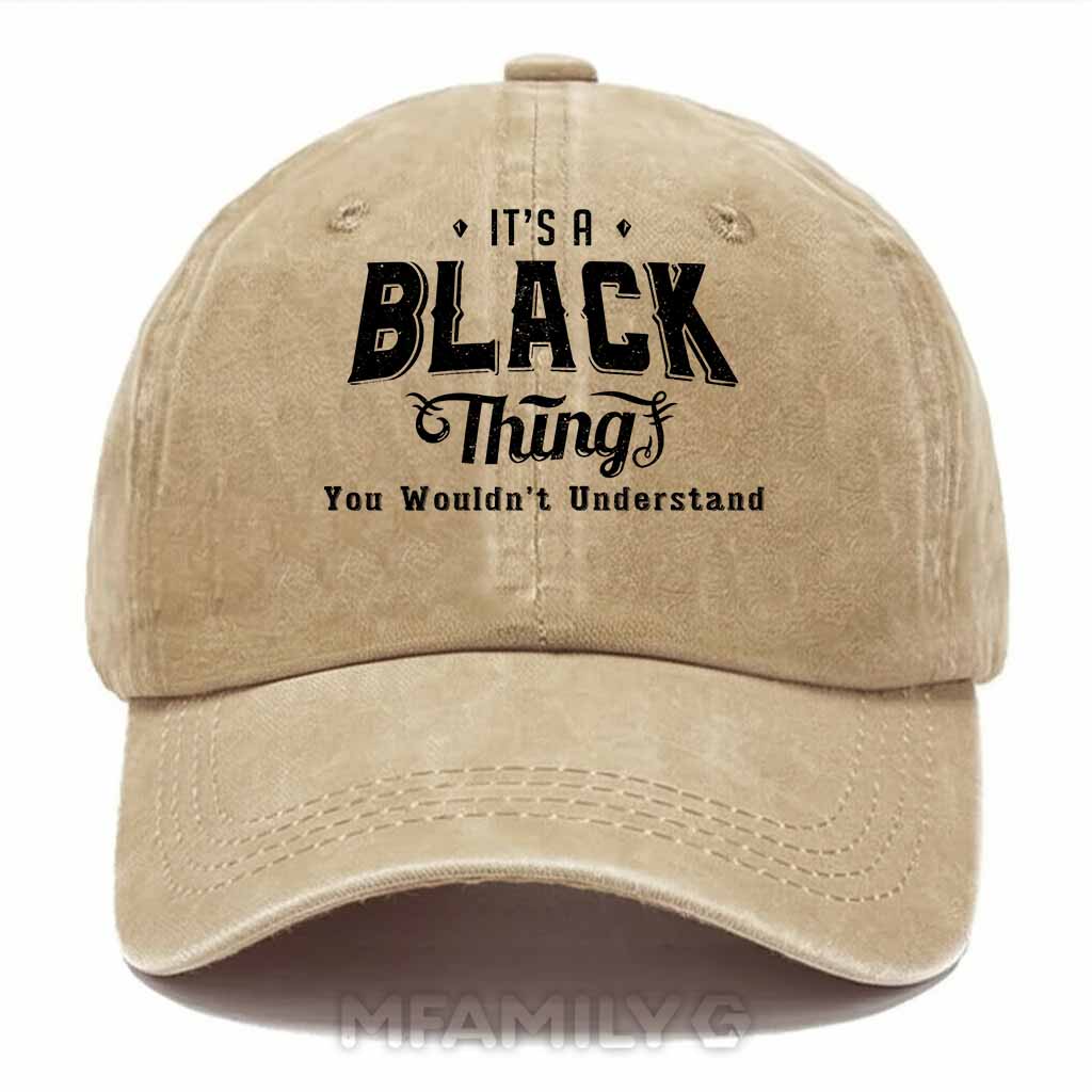 Black Thing Washed Baseball Cap