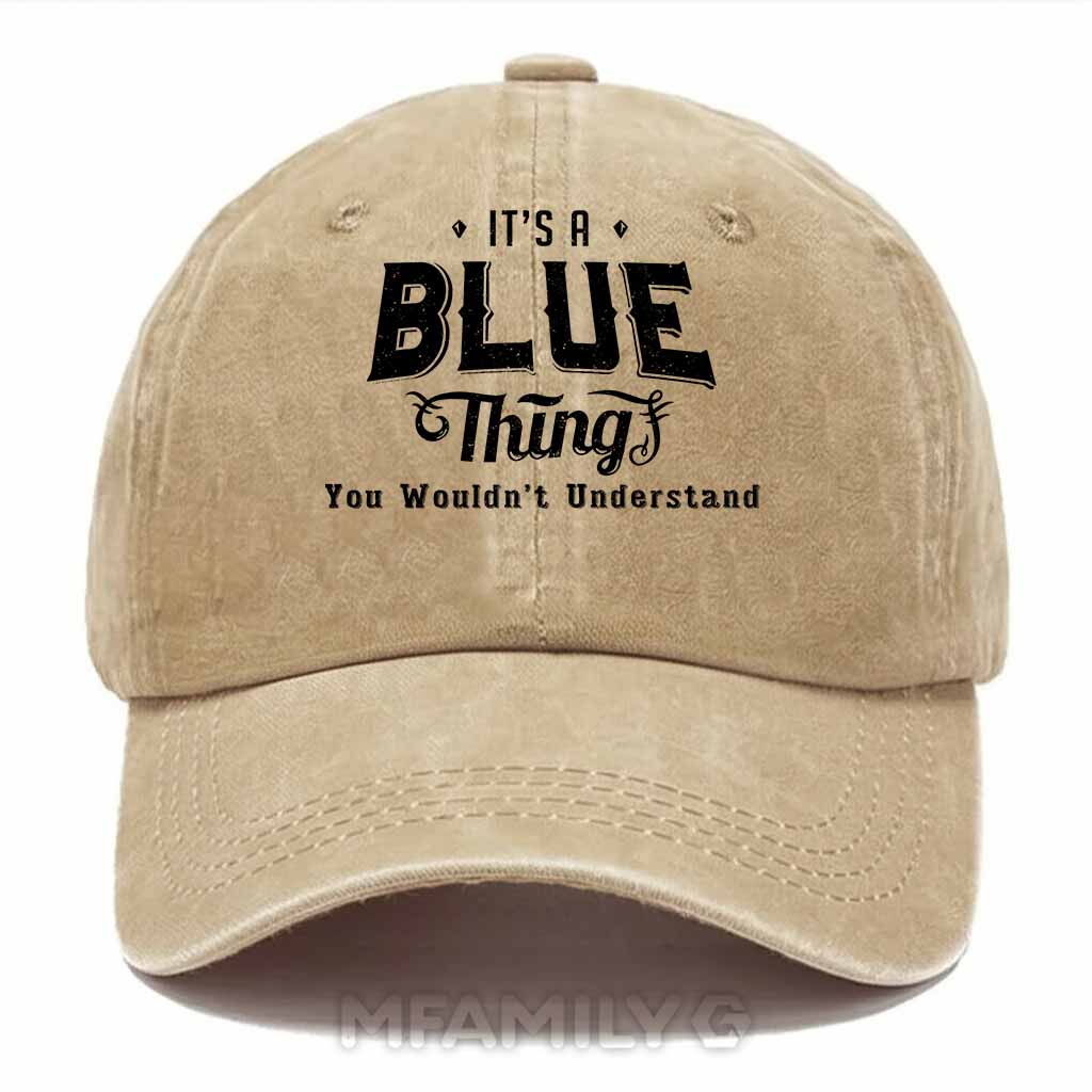 Blue Thing Washed Baseball Cap