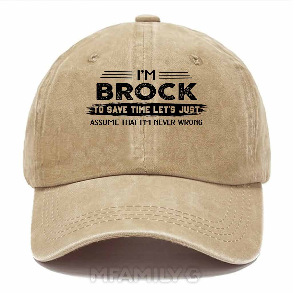Brock Never Wrong Washed Baseball Cap