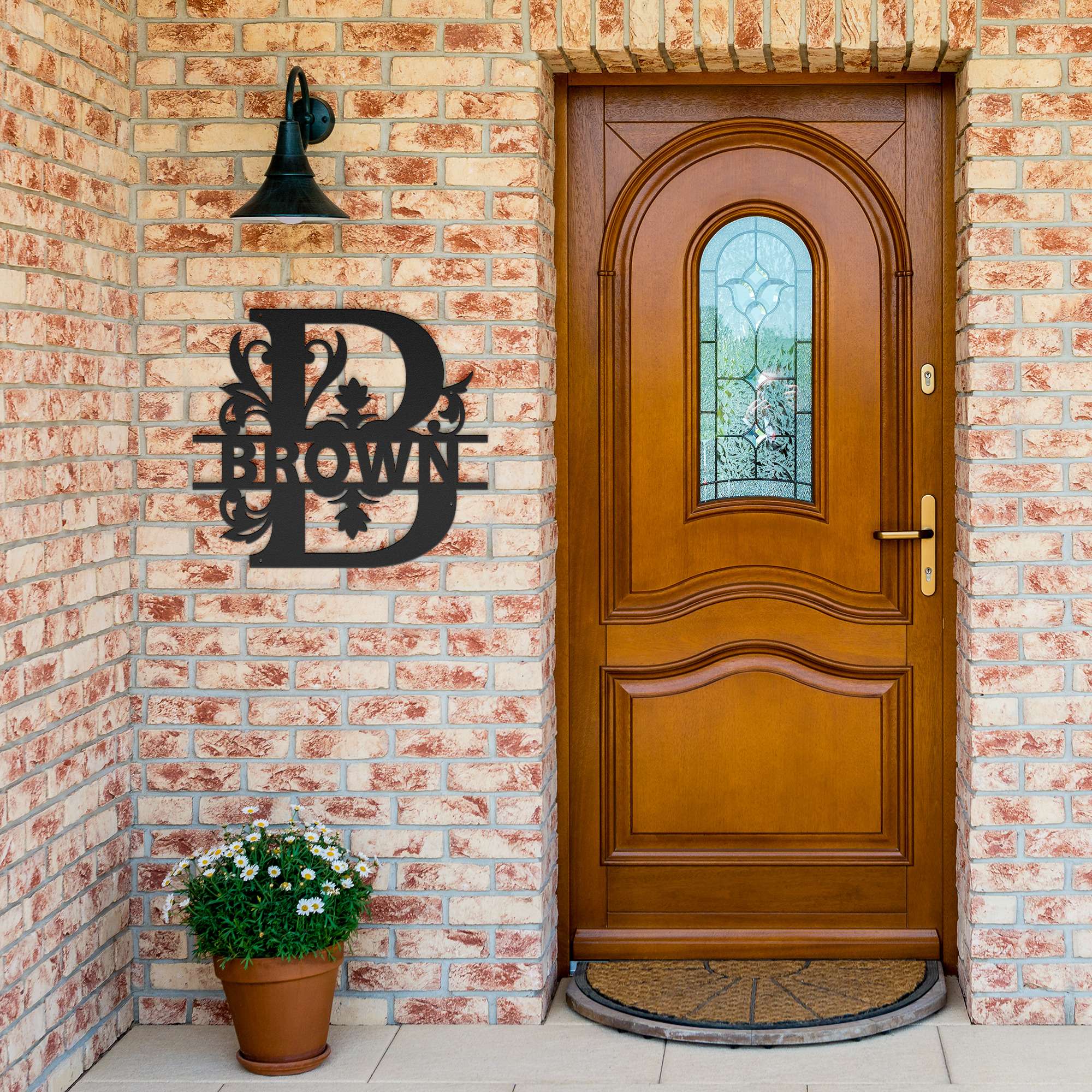 Brown Family Monogram Metal Sign