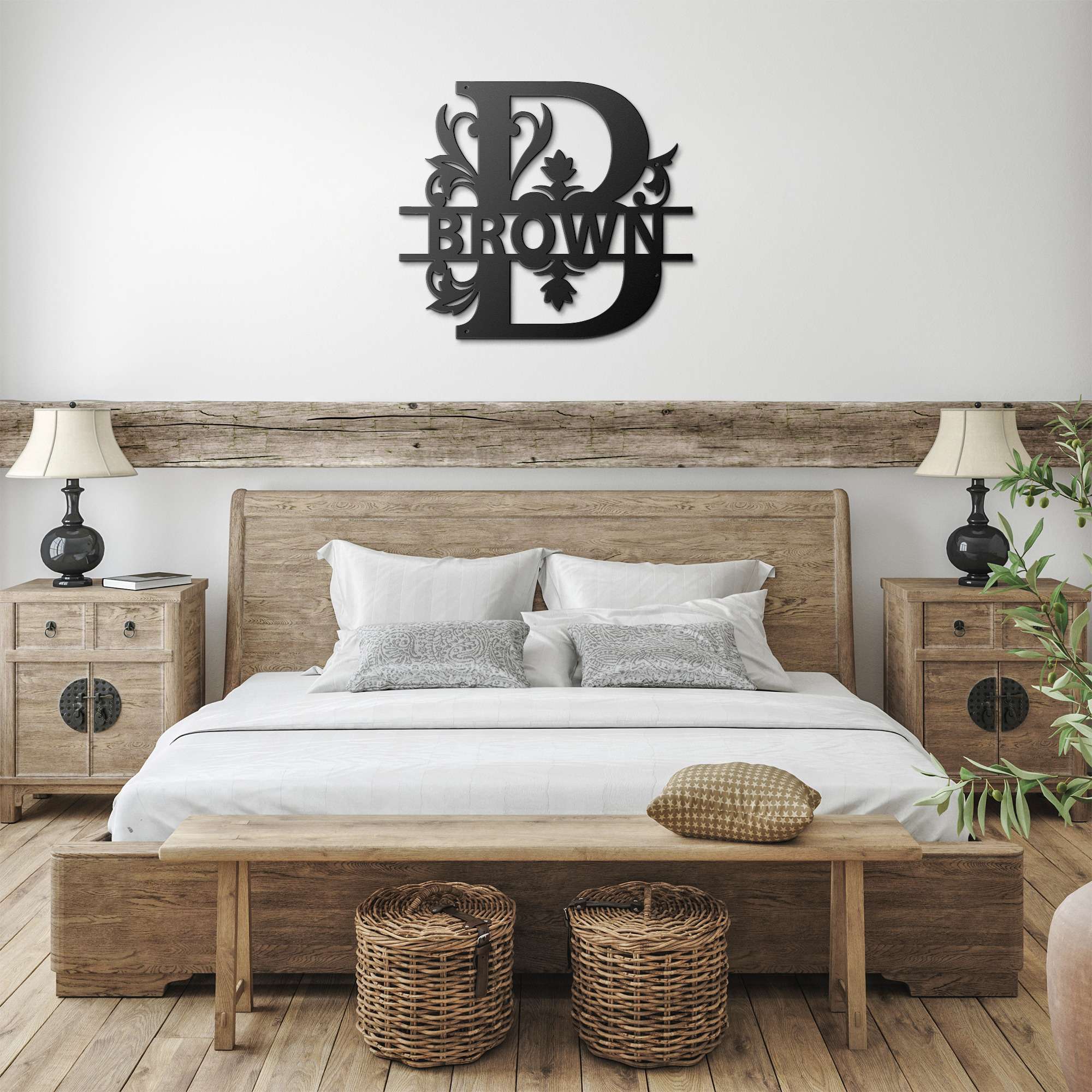 Brown Family Monogram Metal Sign