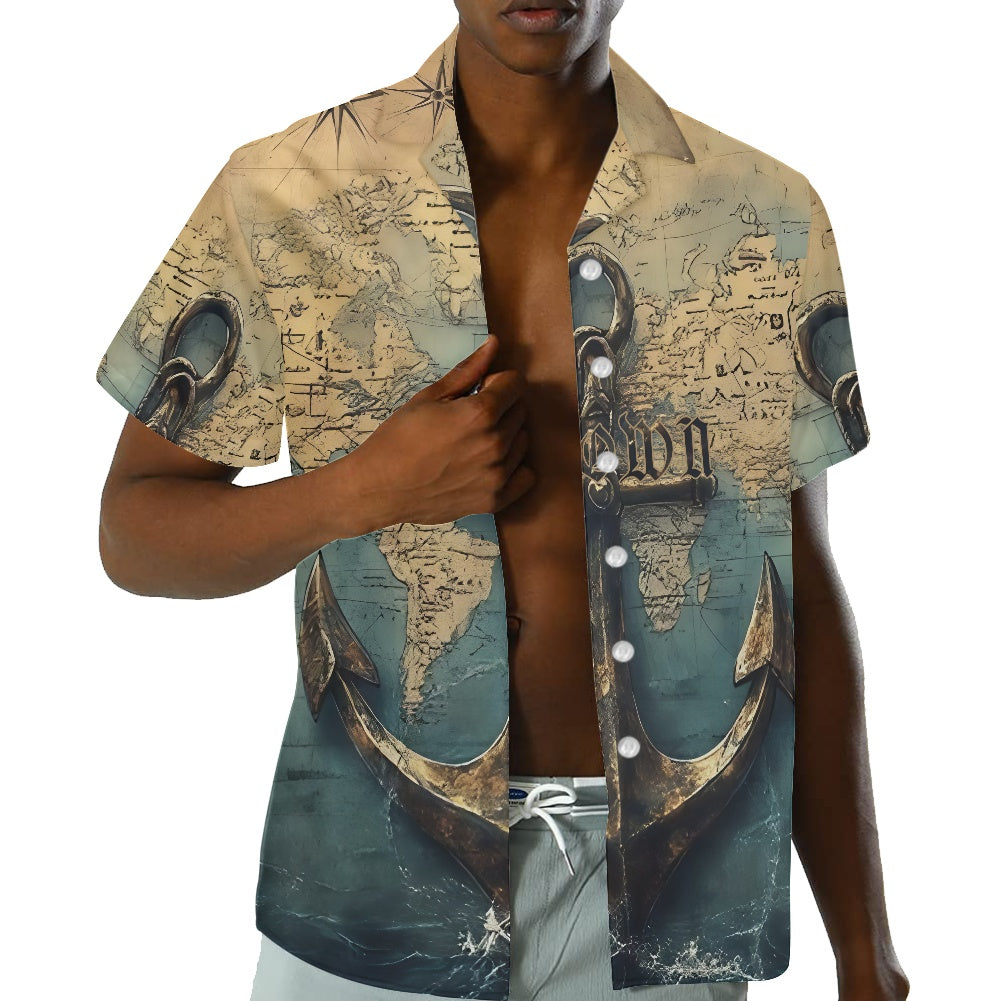 Brown Family Vintage Anchor Hawaiian Shirt