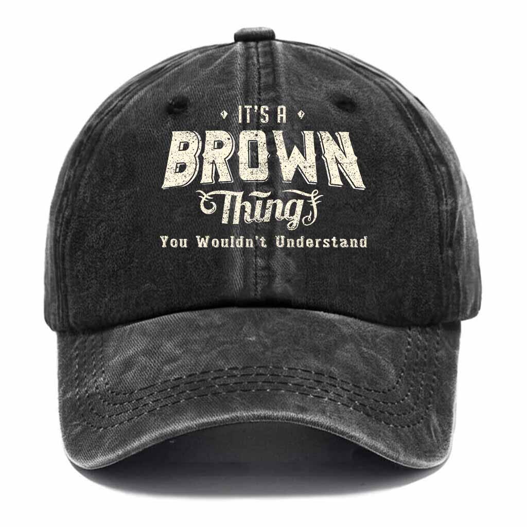 Brown Thing Washed Baseball Cap
