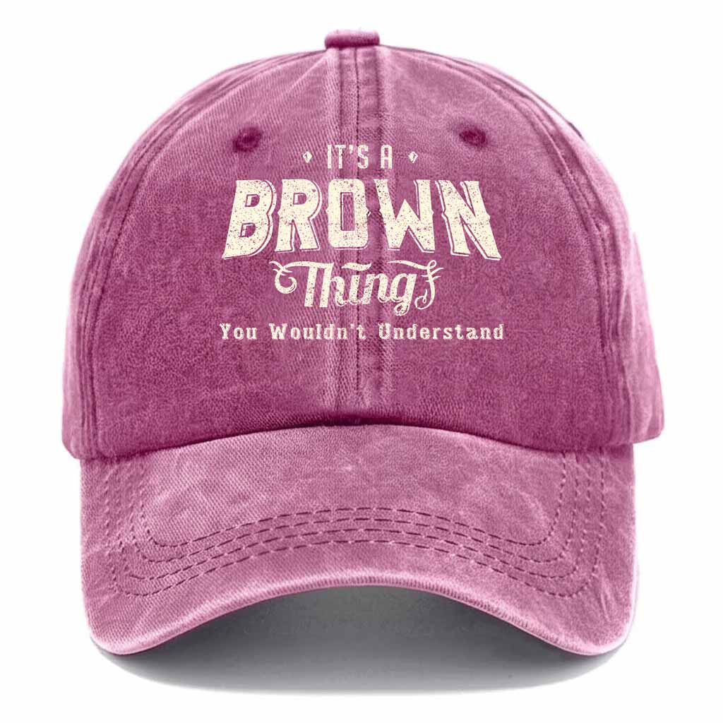 Brown Thing Washed Baseball Cap
